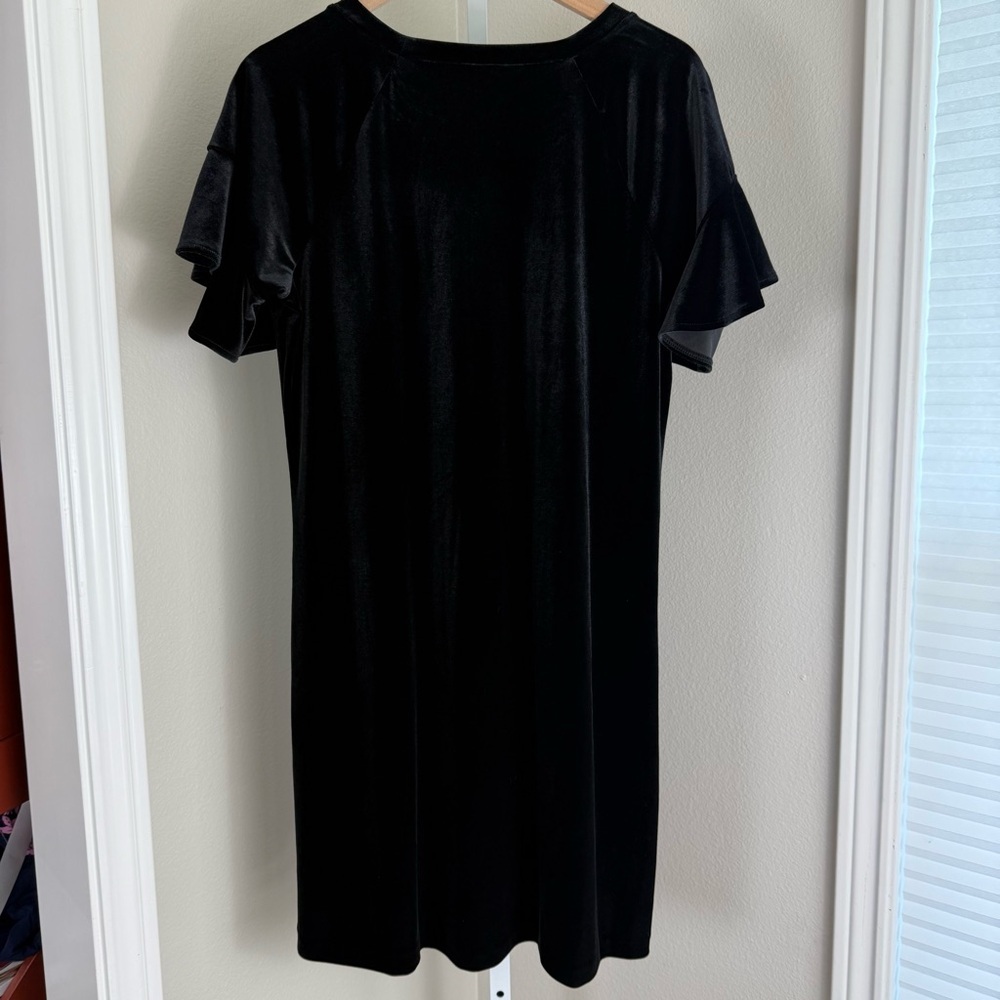 Worthington Black‎ velvet dress Size Large Christmas Holiday